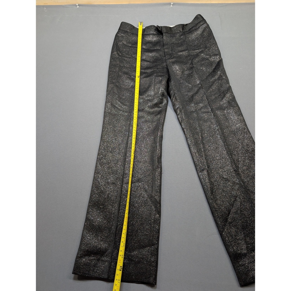 Isabel Marant Metallic Glitter Flare Trousers Pants Silver Black EU 38 - Picture 5 of 5